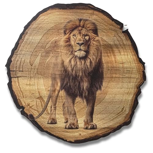 DARO Design - Wandbild Löwen Größe 30cm - Kunstdruck aufhängefertig - Wanddekoration Thema Jagd, Natur, Tiere von DARO Design