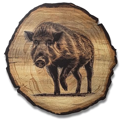 DARO Design - Wandbild Wildschwein Größe 20cm - Kunstdruck aufhängefertig - Wanddekoration Thema Jagd, Natur, Tiere von DARO Design