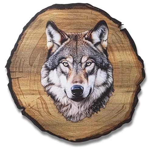 DARO Design - Wandbild Wölfe Größe 30cm - Kunstdruck aufhängefertig - Wanddekoration Thema Jagd, Natur, Tiere von DARO Design