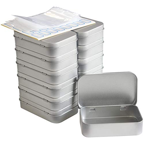 DARUITE 12 Stück Metalldose Klein Aufbewahrungsbox,Metalldose Seifenbox,Blechdose mit Deckel Tragbare Blechdose für Gewürze Kosmetika üßigkeiten und kleinen Gegenständen von DARUITE