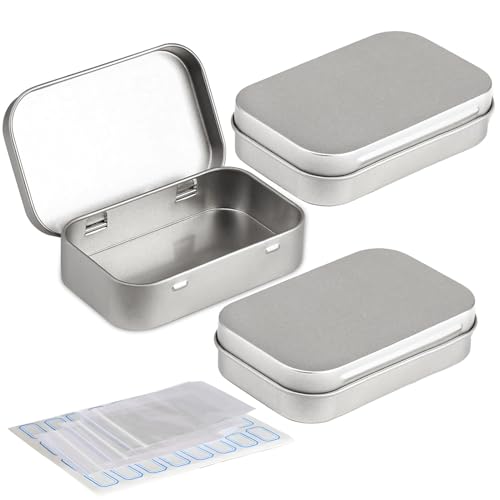 DARUITE 3 Stück Metalldose Klein Aufbewahrungsbox,Metalldose Seifenbox,Blechdose mit Deckel Tragbare Blechdose für Gewürze Kosmetika üßigkeiten und kleinen Gegenständen von DARUITE