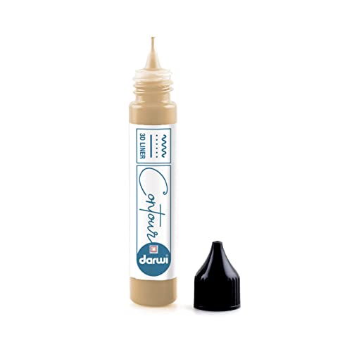 DARWI - DA0690030050C - Un flacon de Peinture Acrylique sur Verre pour Contours en Relief avec Embout Applicateur - Coloris Or - 30 ML DARWI - DA0690030050C - Un flacon de Peinture Acrylique sur Verre pour Contours en Relief avec Embout Applicateur - Coloris Or - 30 ML von DARWI