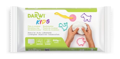 DARWI - DA0850500000C - Un Pain de Pâte à Modeler Naturelle Malléable facilement par les Enfants - séchage à l'air libre - Couleur Blanche - 500G - Prête à l'emploi - Autodurcissante - DARWI KIDS 500G DARWI - DA0850500000C - Un Pain de Pâte à Modeler Naturelle Malléable facilement par les Enfants - séchage à l'air libre - Couleur Blanche - 500G - Prête à l'emploi - Autodurcissante - DARWI KIDS 500G von DARWI