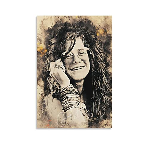 DARXGB Bild Auf Leinwand 50x70cm Janis Joplins Leinwand Wandkunst Wohnzimmer Poster Schlafzimmer Dekor Malerei Kein Rahmen von DARXGB