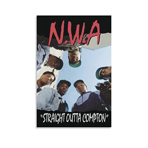 DARXGB Foto Auf Leinwand 60x90cm NWA Straight Outta Compton Album Poster Leinwand Wand Art Raum Bilder für Schlafzimmer Geschenke Dekor Kein Rahmen von DARXGB