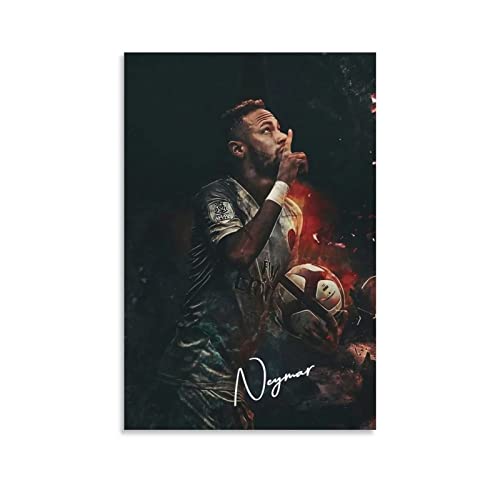 DARXGB Foto Auf Leinwand 60x90cm Neymar Poster Leinwand Wandkunst Bilder für Schlafzimmer Wandkunst Geschenke Dekor Kein Rahmen von DARXGB