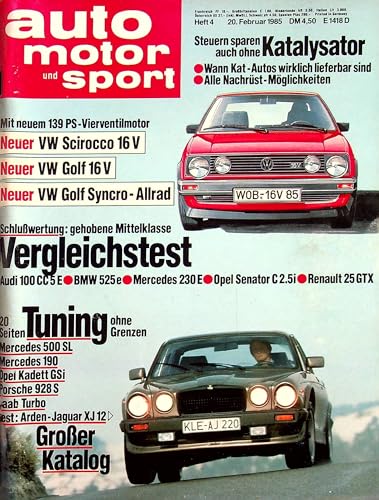 Echte, historische Zeitschrift von 1985 - Garantiert 40 Jahre alt - Personalisiertes Geschenk 40. Geburtstag Mann - Original aus dem Jahr 1985 - Die Geschenkidee für Männer - Auto Motor Sport 04/1985 von DAS GEBURTSTAGSGESCHENK HISTORISCHE ZEITSCHRIFTEN