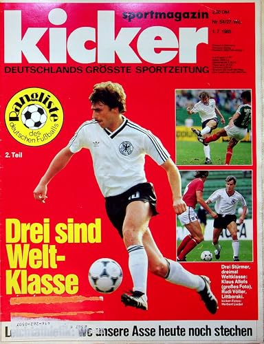 Echte, historische Zeitschrift von 1985 - Garantiert 40 Jahre alt - Personalisiertes Geschenk 40. Geburtstag Mann - Original aus dem Jahr 1985 - Die Geschenkidee für Männer - Kicker 54/1985 Echte, historische Zeitschrift von 1985 - Garantiert 40 Jahre alt - Personalisiertes Geschenk 40. Geburtstag Mann - Original aus dem Jahr 1985 - Die Geschenkidee für Männer - Kicker 54/1985 von DAS GEBURTSTAGSGESCHENK HISTORISCHE ZEITSCHRIFTEN