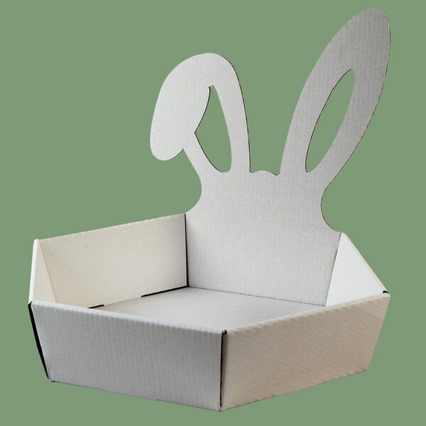 DAS PAPPHAUS Osternest mit Hasenohren aus recycelter Wellpappe - Klein DAS PAPPHAUS Osternest mit Hasenohren aus recycelter Wellpappe - Klein von DAS PAPPHAUS
