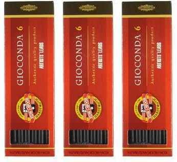 KOH-I-NOOR Sparpack 3er Zeichenkohleset 5,6mm / 120mm hart/mittel/weich Gioconda schwarz von ROTH