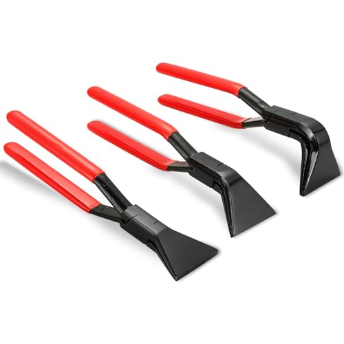 DASBET 3-teiliges Handnahtgerät Blechwerkzeuge Set, Blechbiegezangen Set Gerade, 45° und 90° Metallbiegewerkzeuge zum Biegen und Abflachen von Blechen von DASBET
