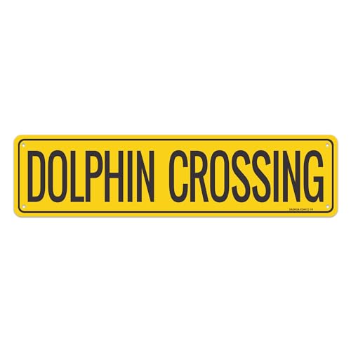 Delphin Crossing Warnschild Aluminium Metallschild Delfinschild Delfin-Dekor Fischglas-Dekoration Schwimmbad-Dekoration Wanddekoration für Zuhause – 40,6 x 10,2 cm für drinnen und draußen Delphin Crossing Warnschild Aluminium Metallschild Delfinschild Delfin-Dekor Fischglas-Dekoration Schwimmbad-Dekoration Wanddekoration für Zuhause – 40,6 x 10,2 cm für drinnen und draußen von DASHUA