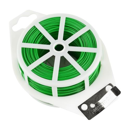 DASHUAIGE 150M Pflanzen Bindedraht, Pflanzendraht, Garden Twistee Tie with Dispenser and Cutter, Basteldraht Schwarz for Organising, DIY Craft Projects, Schwarz (Grün) von DASHUAIGE