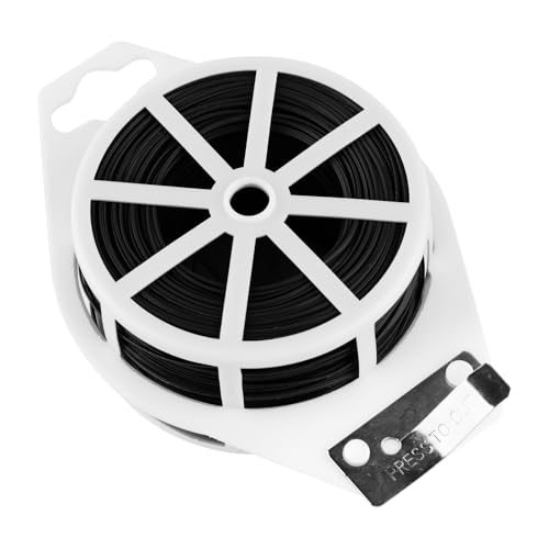 DASHUAIGE 150M Pflanzen Bindedraht, Pflanzendraht, Garden Twistee Tie with Dispenser and Cutter, Basteldraht Schwarz for Organising, DIY Craft Projects, Schwarz (Schwarz) von DASHUAIGE