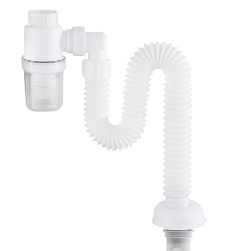 DASIAUTOEM 1 1/4 Zoll Siphon, Flexibler Ablaufschlauch Raumsparsiphon für das Badezimmer Austauschbarer Abwasserrohr Abflussrohr mit Geruchsverschluss Ausziehbar von 290-820 mm DASIAUTOEM 1 1/4 Zoll Siphon, Flexibler Ablaufschlauch Raumsparsiphon für das Badezimmer Austauschbarer Abwasserrohr Abflussrohr mit Geruchsverschluss Ausziehbar von 290-820 mm von DASIAUTOEM
