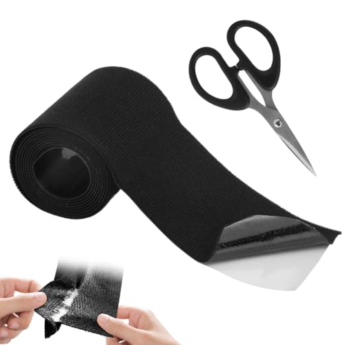 DASIAUTOEM Gewebe-Reparaturband für Segeltuch, 2Mx10CM Selbstklebend Flicken Reparaturset, Schwarz Flicken Selbstklebend, Selbstklebender Stoff Reparaturflicken mit Schere für Zelte Daunenjacke Tasche DASIAUTOEM Gewebe-Reparaturband für Segeltuch, 2Mx10CM Selbstklebend Flicken Reparaturset, Schwarz Flicken Selbstklebend, Selbstklebender Stoff Reparaturflicken mit Schere für Zelte Daunenjacke Tasche von DASIAUTOEM