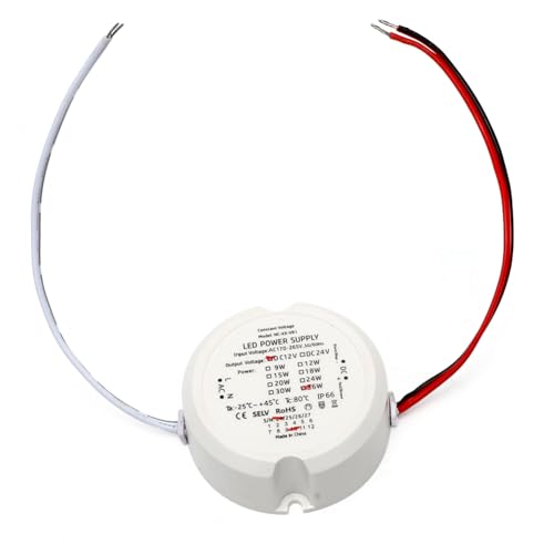 DASIAUTOEM LED Trafo 12V, Mini Netzteil 36W, 3A Mini Ring LED Netzteil Trafo, Kleiner Transformator 24V für LED Streifen, Kein LED Flimmern, Kein Rauschen, IP66 Wasserdicht von DASIAUTOEM