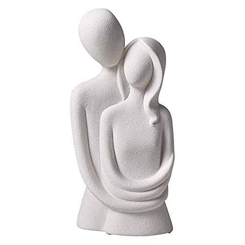 DASNTERED Moderne Keramik-Skulptur, Paar-Statue, Abstraktes Geschenk für Wohnzimmer, Schreibtisch und Heimdekoration von DASNTERED