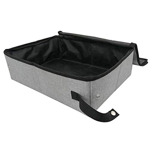 Katzenklo Katzentoilette - 600D Faltbare wasserdichte Katzentoilette mit Deckel - wasserdichte Faltschachtel mit Abdeckung Oxford Stoff Katzenklo Katzentoilette Home Outdoor Camping(Size:M.) von DASNTERED