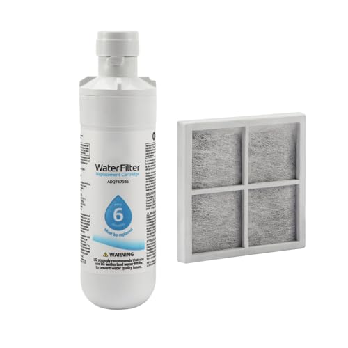 Wasserfilter für Kühlschrank, Wasserfilter und Luftfilter für Kühlschrank, Wasserfilter Geruchsfilter für Kühlschrank, Ersatzteil für Luftnetz, Ersatz für LG LT1000P (1 Stück) von DASNTERED