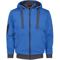 Pulse Sweatshirt-Jacke azurblau/anthrazitgrau xs 290g - azurblau/anthrazitgrau von DASSY