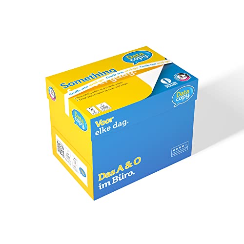 Data Copy Premium Kopierpapier, weiß, Grab-and-Go, 80 g/m², A4, FSC mix credit -1 Karton zu 5 Pakete (2500 Blatt) von DATA COPY