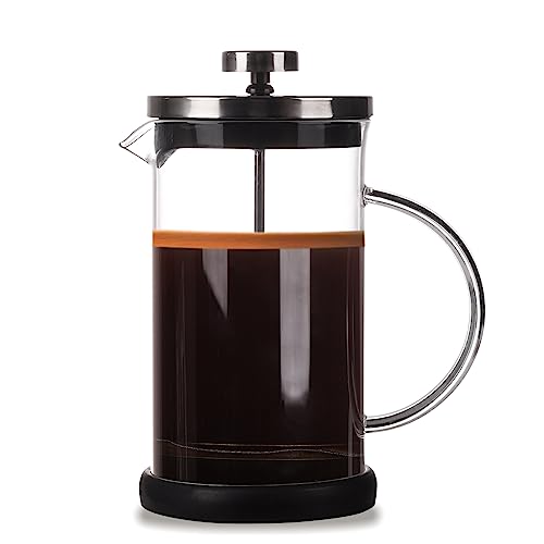 DATEFUN French Press, 1000ml Kaffeekanne mit Filter, Kaffee Presse, French Coffee Press, Hitzebeständiges Glas Kaffeepresse für Tee und Kaffeezubereiter, Spülmaschinenfest, Große Karaffe Schwarz von DATEFUN