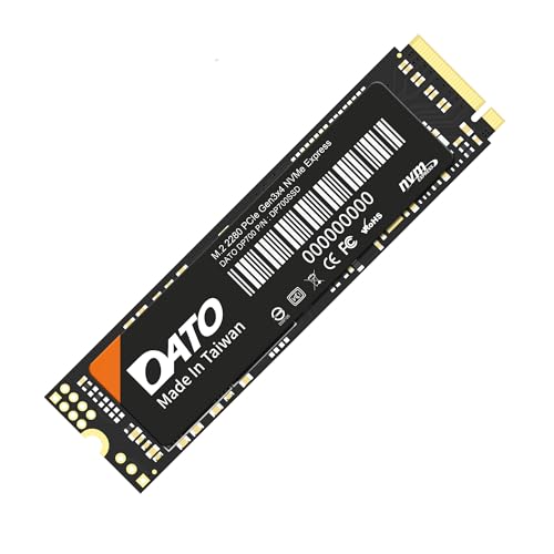 DATO 512 GB SSD M.2 2280 PCIe Gen3x4 NVMe Internes Solid State Drive, bis zu 2500/1700 MB/s, DP700 Serie von DATO