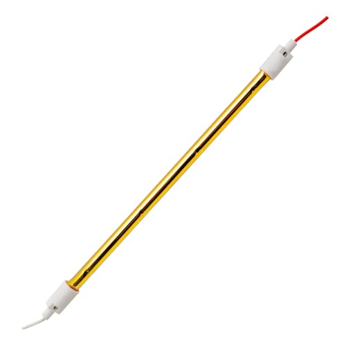 DATOUBOSS 1000 W Quarz-Rubin-Trocknungs-Halogenröhren-Infrarot-Farbhärtungslampe Kurzwellenheizung Backlicht (Runden 250mm Gold) von DATOUBOSS
