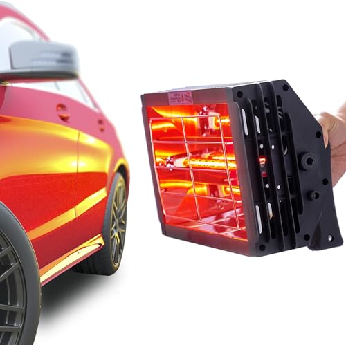 DATOUBOSS 1000W Infrarot-Lackhärtungslampe Lacktrockner Hand -Infrarottrockner gehalten Werden Intelligentes mechanisches Timing Backfläche 300 * 200 mm Geeignet für Autolack Blechlackierung von DATOUBOSS