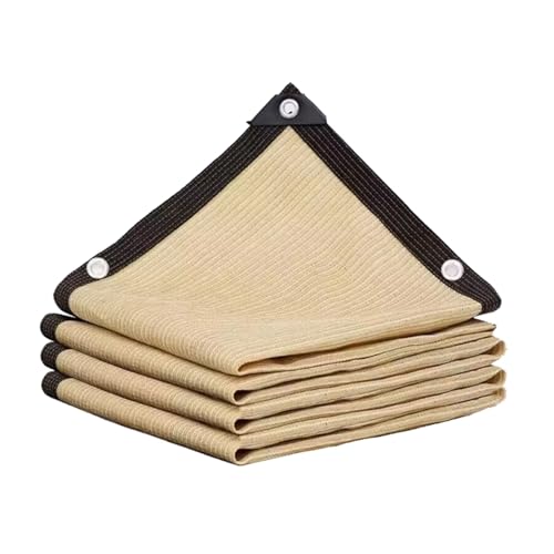 DATOUJL Sonnenschutznetz 2x6m | 90-95% UV-Schutz Netz mit Metall-Ösen | Reißfestes Schattiergewebe für Carport, Garten, Gewächshaus & Hundezwinger | Individuelle Maße (Beige,2m*2m) von DATOUJL