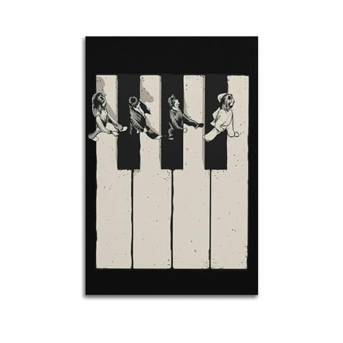 Beatles Walking on Piano Creative Poster Dekorative Malerei Leinwand Wandkunst Wohnzimmer Poster Schlafzimmer Malerei,Wandkunst Bilddruck Moderne Familienzimmer Dekor 16x24inch(40x60cm) von DATOZA