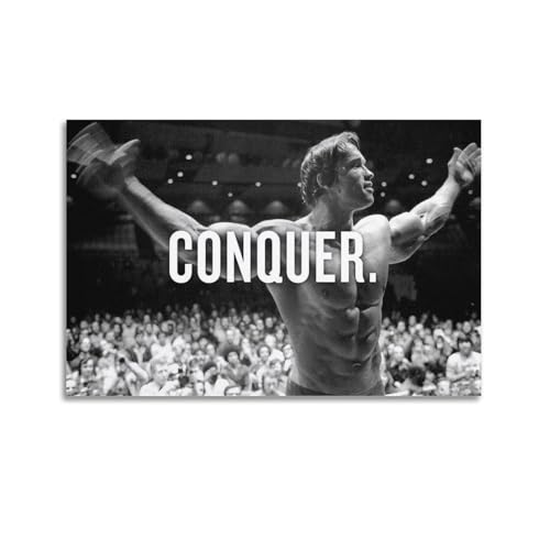 DATOZA Arnold Schwarzenegger Art Conquer Poster Dekorative Malerei Leinwand Wandkunst Wohnzimmer Poster Schlafzimmer Malerei,Wandkunst Bilddruck Moderne Familienzimmer Dekor 12x18inch(30x45cm) von DATOZA