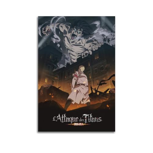DATOZA Attack on Titan Season Poster Dekorative Malerei Leinwand Wandkunst Wohnzimmer Poster Schlafzimmer Malerei,Wandkunst Bilddruck Moderne Familienzimmer Dekor 12x18inch(30x45cm) von DATOZA