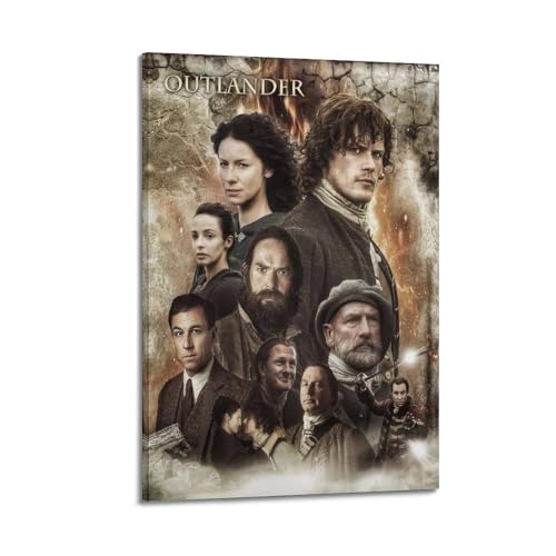 DATOZA Outlander Collage Poster Dekorative Malerei Leinwand Wandkunst Wohnzimmer Poster Schlafzimmer Malerei,Wandkunst Bilddruck Moderne Familienzimmer Dekor 12x18inch(30x45cm) von DATOZA