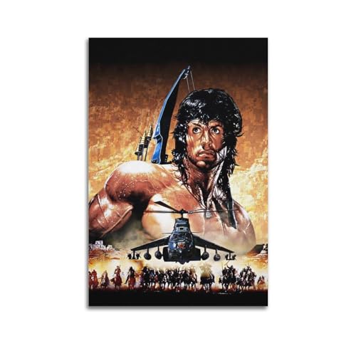 DATOZA Rambo 3 Classic Movie Poster Dekorative Malerei Leinwand Wandkunst Wohnzimmer Poster Schlafzimmer Malerei,Wandkunst Bilddruck Moderne Familienzimmer Dekor 20x30inch(50x75cm) von DATOZA