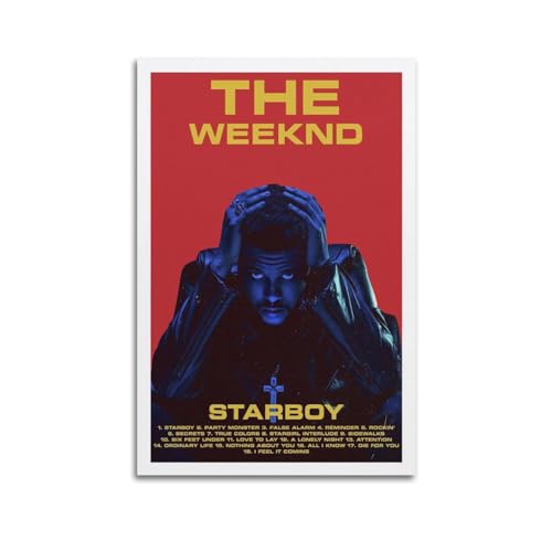 DATOZA The Weeknd Starboy Poster Dekorative Malerei Leinwand Wandkunst Wohnzimmer Poster Schlafzimmer Malerei,Wandkunst Bilddruck Moderne Familienzimmer Dekor 20x30inch(50x75cm) von DATOZA