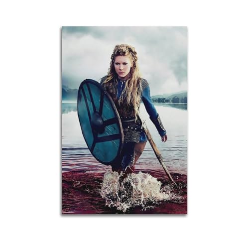 DATOZA Vikings Lagertha Art Poster Dekorative Malerei Leinwand Wandkunst Wohnzimmer Poster Schlafzimmer Malerei,Wandkunst Bilddruck Moderne Familienzimmer Dekor 24x36inch(60x90cm) von DATOZA