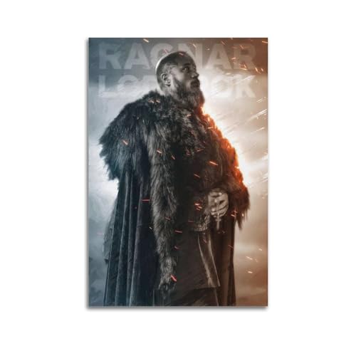 DATOZA Vikings Ragnar Art Poster Dekorative Malerei Leinwand Wandkunst Wohnzimmer Poster Schlafzimmer Malerei,Wandkunst Bilddruck Moderne Familienzimmer Dekor 20x30inch(50x75cm) von DATOZA