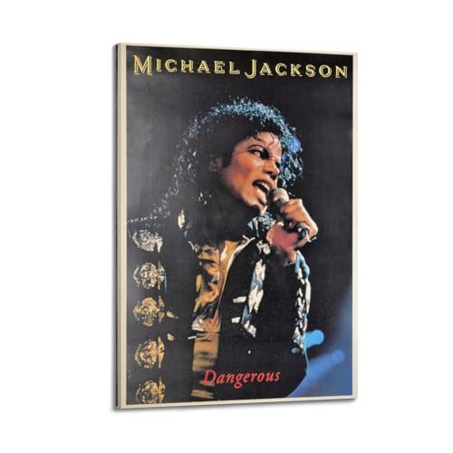 DATOZA Vintage Michael Jackson Dangerous Poster Dekorative Malerei Leinwand Wandkunst Wohnzimmer Poster Schlafzimmer Malerei,Wandkunst Bilddruck Moderne Familienzimmer Dekor 12x18inch(30x45cm) von DATOZA