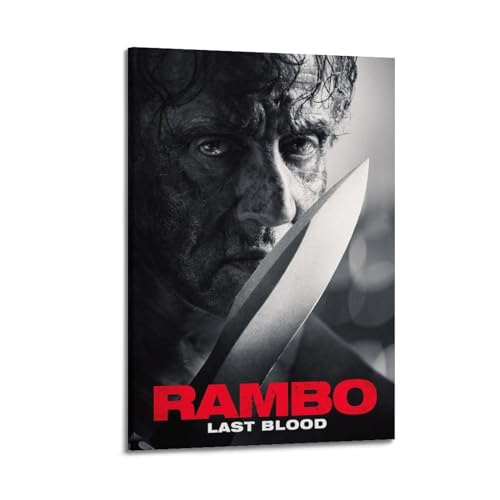 Rambo to The Last Drop of Blood Poster Dekorative Malerei Leinwand Wandkunst Wohnzimmer Poster Schlafzimmer Malerei,Wandkunst Bilddruck Moderne Familienzimmer Dekor 24x36inch(60x90cm) von DATOZA