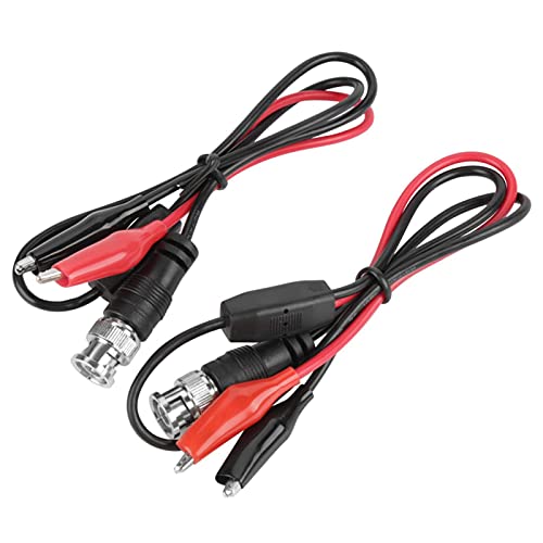2PCS 0, 5 m Oszilloskop Clip Sonden, elektrische Oszilloskop Bleiprüfung, Oszilloskop Sonden BNC zu Krokodilklemme, für elektrisches Laboroszilloskop von DAUERHAFT