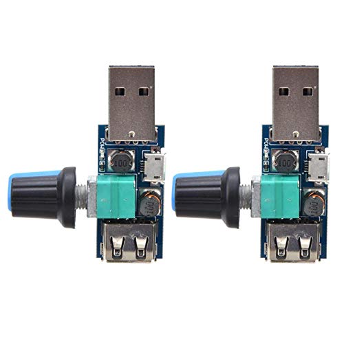 DAUERHAFT Lüfterdrehzahlregler Einstellbares Lüfterdrehzahlregler-Lüfterschaltmodul USB für mehrere Netzteile von DAUERHAFT