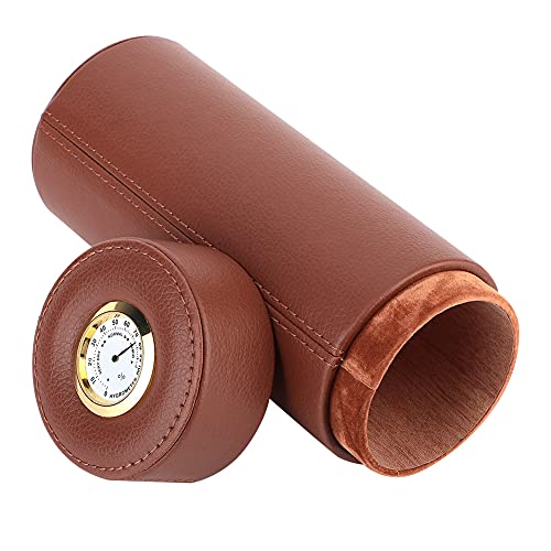 SALUTUYA Zigarren Humidor, Desktop Humidor Etui Handgefertigte Zigarrenaufbewahrung Zubehör Desktop Aufbewahrungsbox Dekorative Geschenke mit Deckel für die Reise für Raucher(Braun) von DAUERHAFT