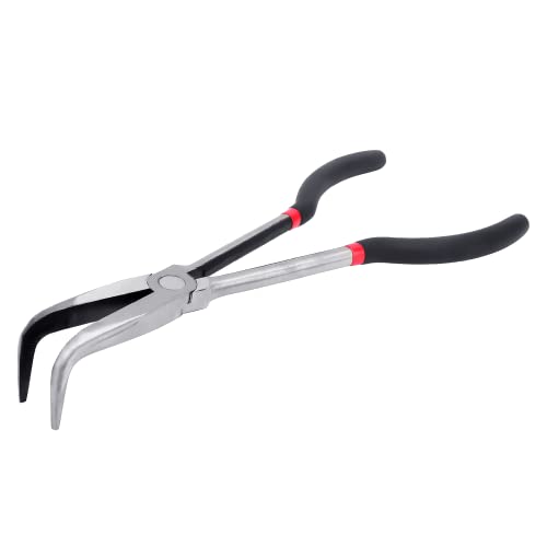 DAUERHAFT Spitzzange Pitzzange gebogen 90 Grad, Spitzzangen in Baumarkt, Hochwertiger Stahl, Verwendet in Engen Räumen für Drehmaschinen und Drehwerkzeuge DAUERHAFT Spitzzange Pitzzange gebogen 90 Grad, Spitzzangen in Baumarkt, Hochwertiger Stahl, Verwendet in Engen Räumen für Drehmaschinen und Drehwerkzeuge von DAUERHAFT