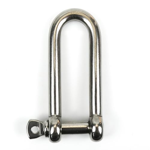 DAUMLINK® 2 Rundschäkel lang,Material Edelstahl A4 / Aisi 316 (2 Stück), Verbinder von Ketten oder Tampen an Ösen (10 mm) von DAUMLINK