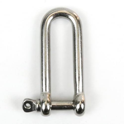 DAUMLINK® 2 Rundschäkel lang,Material Edelstahl A4 / Aisi 316 (2 Stück), Verbinder von Ketten oder Tampen an Ösen (5 mm) von DAUMLINK