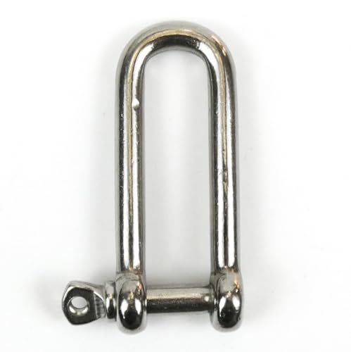 DAUMLINK® 2 Rundschäkel lang,Material Edelstahl A4 / Aisi 316 (2 Stück), Verbinder von Ketten oder Tampen an Ösen (6 mm) von DAUMLINK
