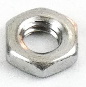 DAUMLINK® 25 Flache Muttern DIN 439 (Niedrige Sechskantmutter Form B mit Fase) Material Edelstahl V2A (25 Stück) (sim. 4035) als Mutter für enge Platzverhältnisse (M4) von DAUMLINK