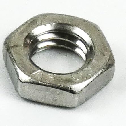 DAUMLINK® 25 Flache Muttern DIN 439 (Niedrige Sechskantmutter Form B mit Fase) Material Edelstahl V2A (25 Stück) (sim. 4035) als Mutter für enge Platzverhältnisse (M5) von DAUMLINK